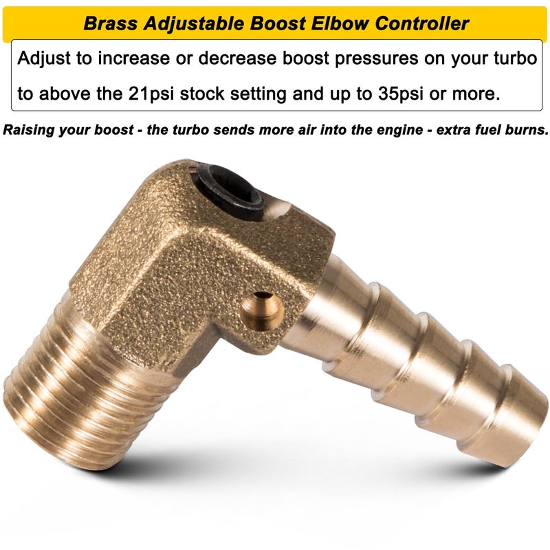 Camoo HY35W HX35W HX40W Adjustable Boost Elbow Controller & 2095 Rack Cap Rack Plug For Dodge Cummins 1994-1998, P7100 Injection Pumps - Image 3